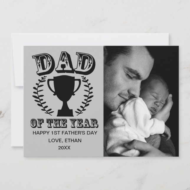 Happy First Father's Day Photo Card (Front)