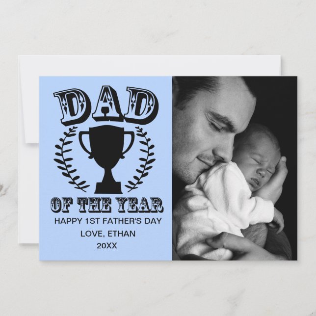 Happy First Father's Day Photo Card (Front)