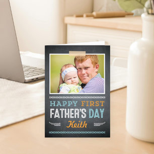 Happy First Fathers Day Photo Card