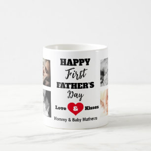 Happy First Father's Day Photo Collage Coffee Mug