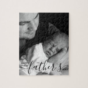 Happy First Father's Day Photo Dad Gift  Jigsaw Puzzle
