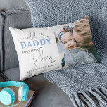 Happy First Fathers Day | Photo Lumbar Pillow<br><div class="desc">This modern fathers day pillow, features text that reads 'happy first fathers day', 'worlds best' DADDY, with your favourite photo, and who it is from. The perfect gift for new dads, first time dads, dog dads, bonus dads, stepdads, grandpa, grandad, this fathers day. Easy to personalize and more experienced users...</div>