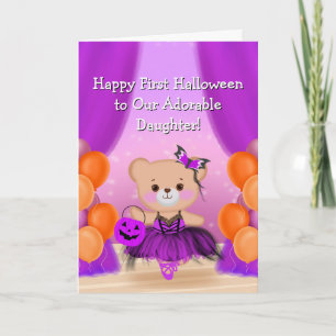 Happy First Halloween Ballerina Daughter Card