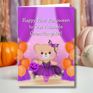 Happy First Halloween Ballerina Granddaughter Card