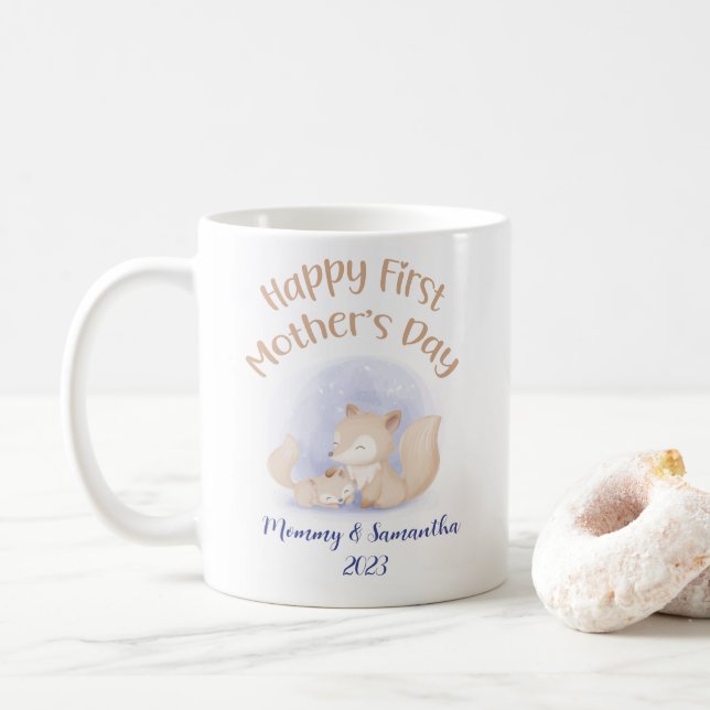 Happy first mother’s day custom coffee mug (With Donut)