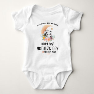 Happy First Mother's Day Baby Bodysuit With Name
