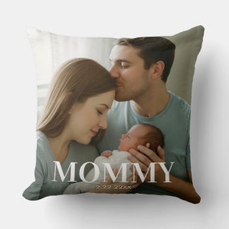 happy first mothers day cute photo collage T-Shirt Throw Pillow