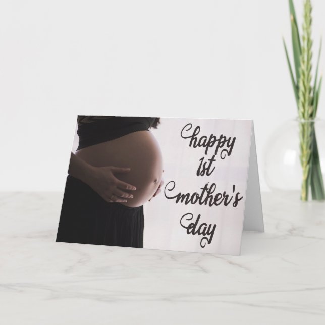Happy first mother's day expecting card (Front)