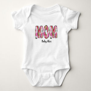 happy first mothers day '' mom'' baby bodysuit