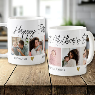 Happy First Mothers Day Nanny 5 Photo Collage Coffee Mug
