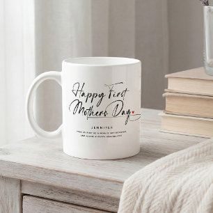 Happy First Mother's Day Photo Collage & Quote Coffee Mug