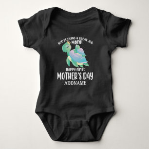 Happy First Mothers Day - Turtles Personalized Baby Bodysuit
