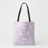 Happy First Period Party Pink Cute Tampon Pad
