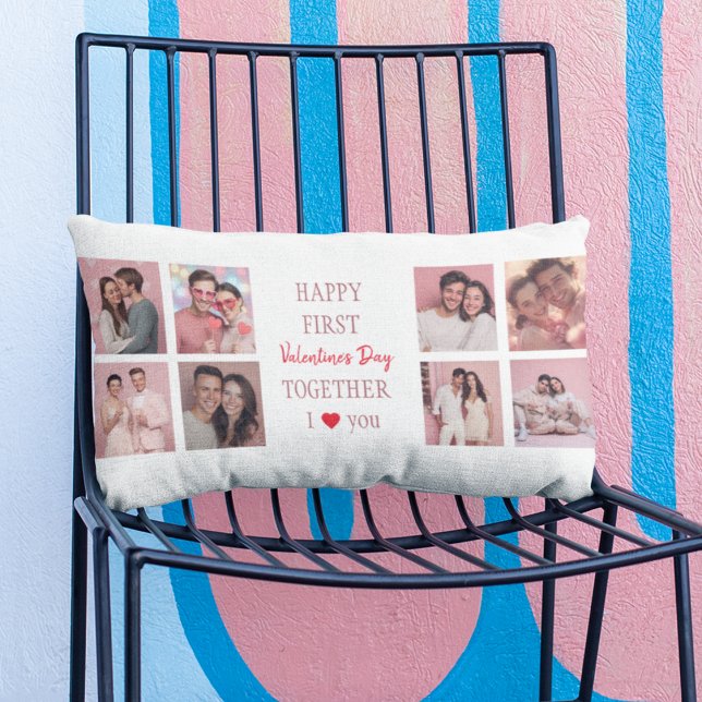 Happy First Valentine's Day Together Custom Pillow (Creator Uploaded)