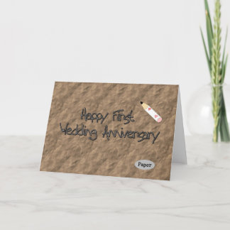 Happy First Wedding Anniversary Card