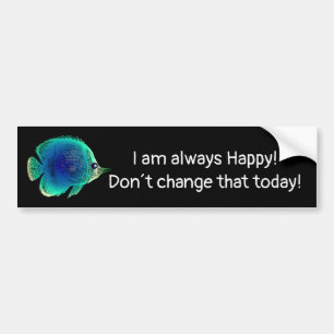 Happy Fish - Positive Statement Bumper Sticker