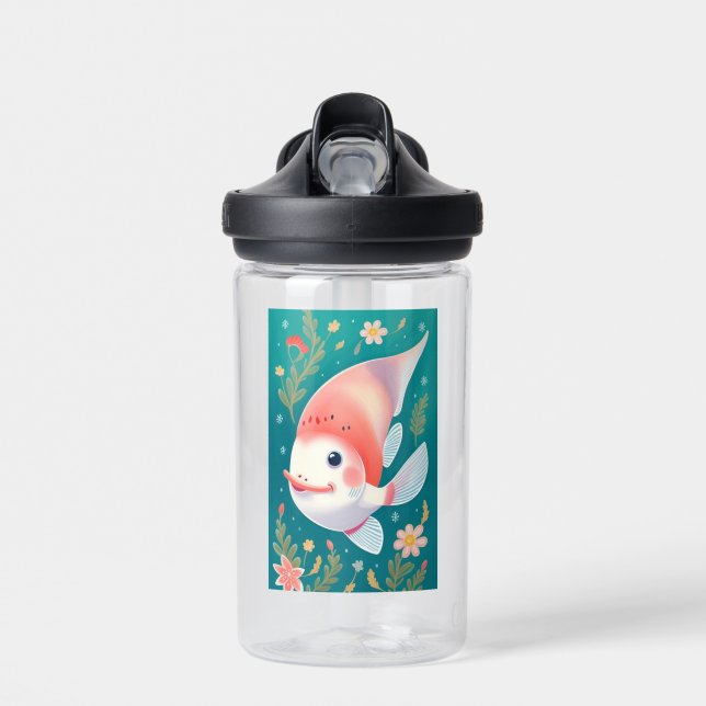 Happy Fish Water Bottle (Front)