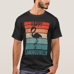 Happy Flamingoween Scary Flamingos Halloween Vint T-Shirt