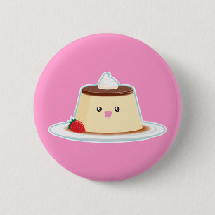 Happy Flan 2 Inch Round Button