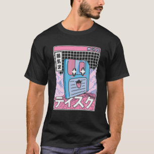 Happy Floppy Disc Digital Japan Style Otaku Anime T-Shirt