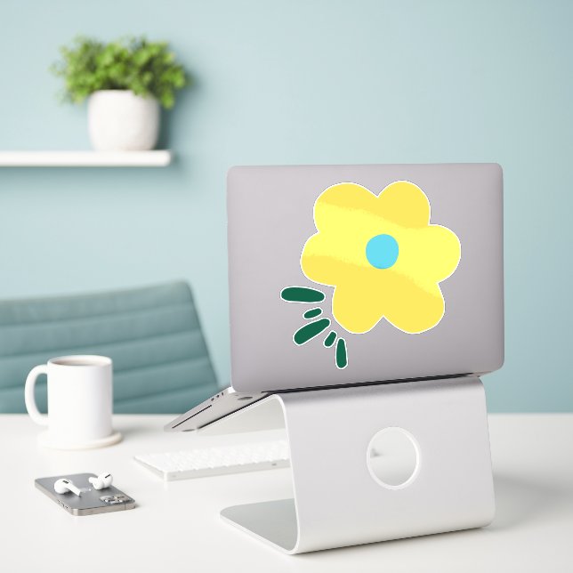 Happy Flower (Laptop On Desk)