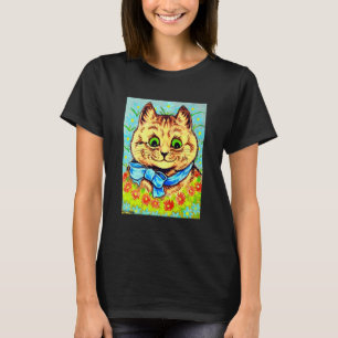 Happy flower cat by Louis Wain T-Shirt