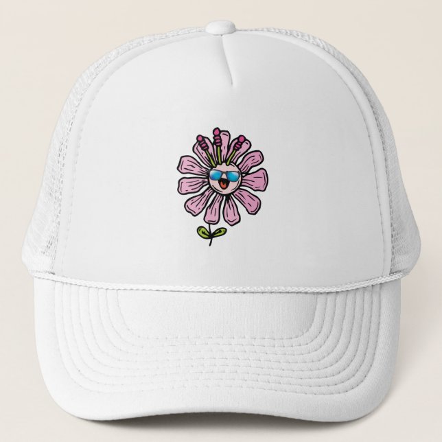 Happy Flower Trucker Hat (Front)