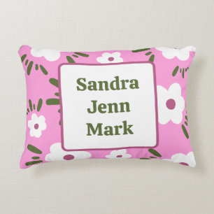 Happy Flowers Accent Pillow