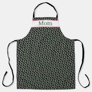 Happy Flowers Black Apron