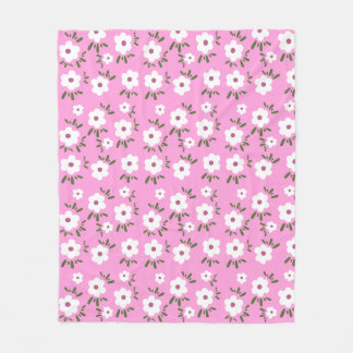 Happy Flowers Fleece Blanket