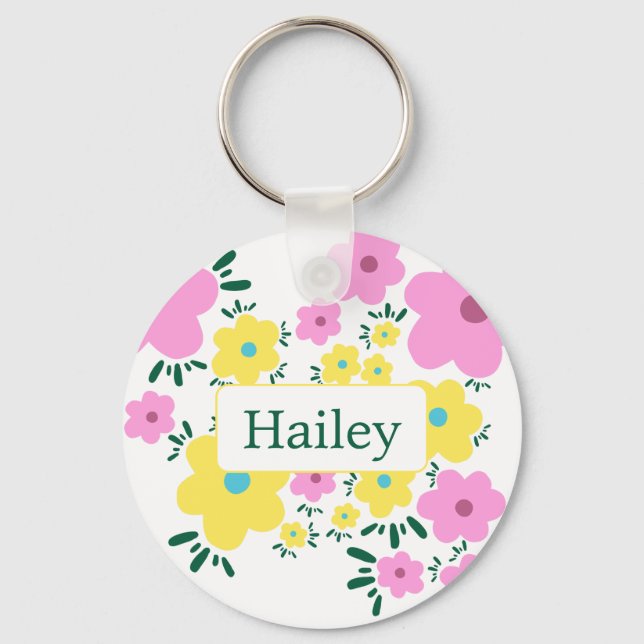 Happy Flowers Keychain (Front)