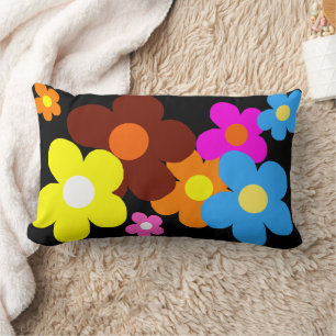 Happy Flowers   Lumbar Pillow