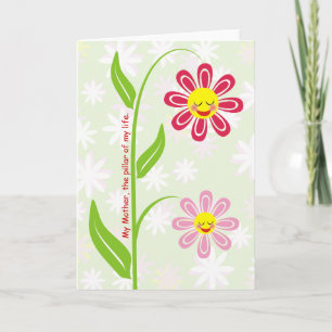 Happy flowers Mother's Day custom greeting card