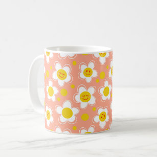Happy flowers - pink coffee mug