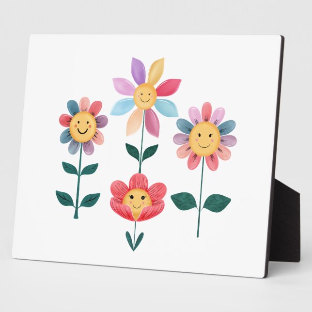 Happy Flowers Plaque (Side)