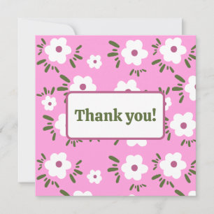 Happy Flowers Thank You Card