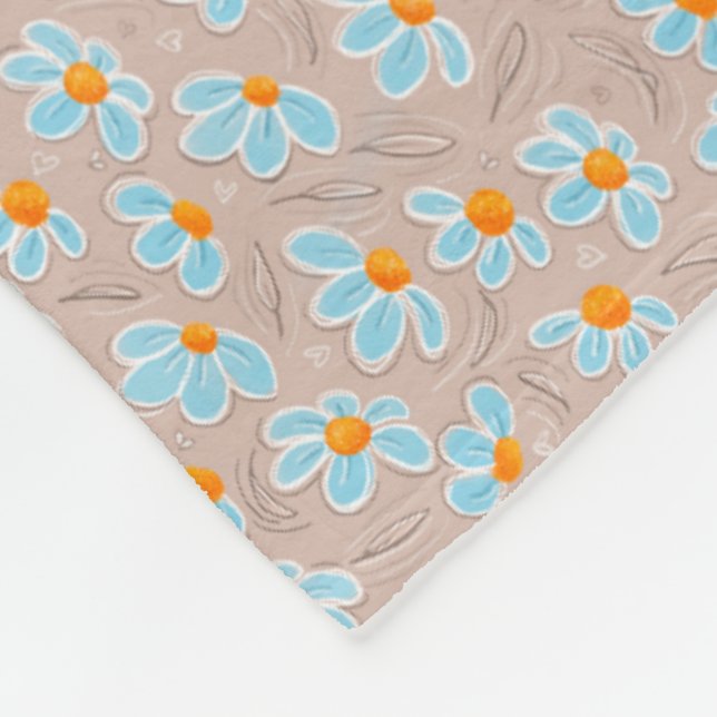 Happy Flowers Throw Blanket (Corner)