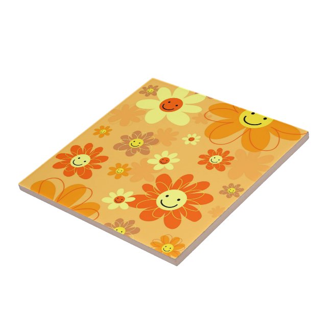 Happy Flowers Tile (Side)