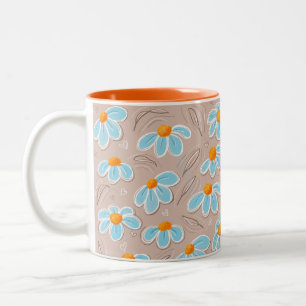 Happy Flowers Two-Tone Coffee Mug