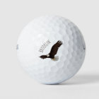 Happy flying bald eagle cartoon illustration