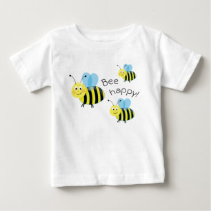 Happy Flying Bees Cute Bee Happy Baby T-Shirt