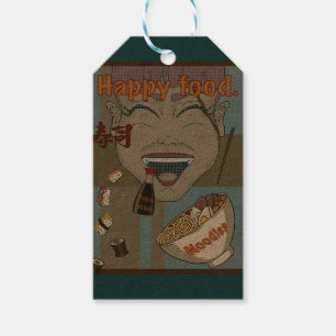 Happy food gift tags