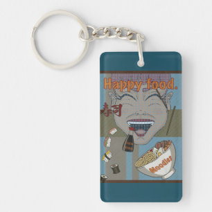 Happy food keychain