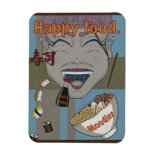Happy food magnet