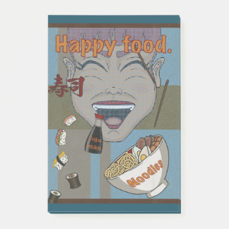 Happy food post-it notes
