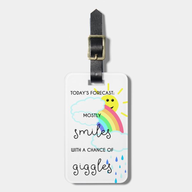 Happy Forecast Luggage Tag (Front Vertical)