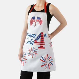 Happy Fourth of July All-Over Print Apron