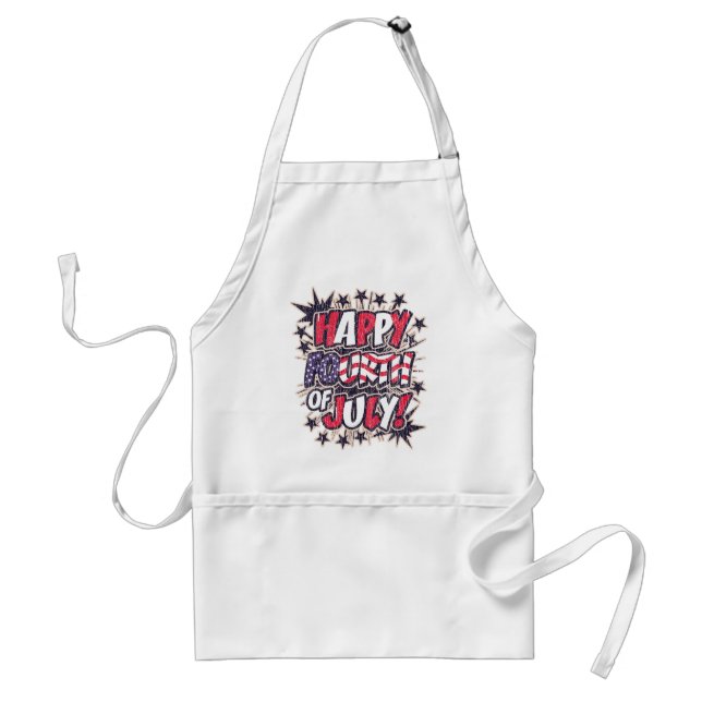 Happy Fourth of July BBQ Apron (Front)