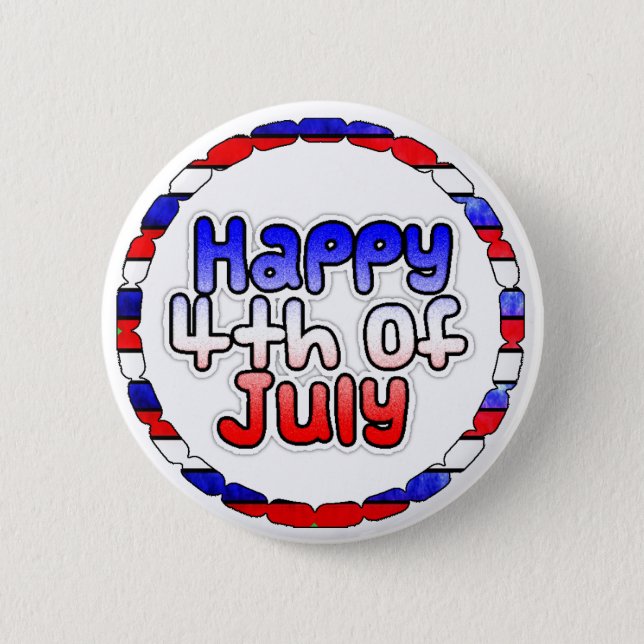 Happy Fourth of July Button (Front)