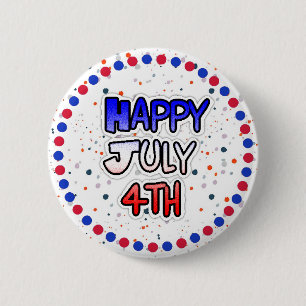 Happy Fourth of July Button